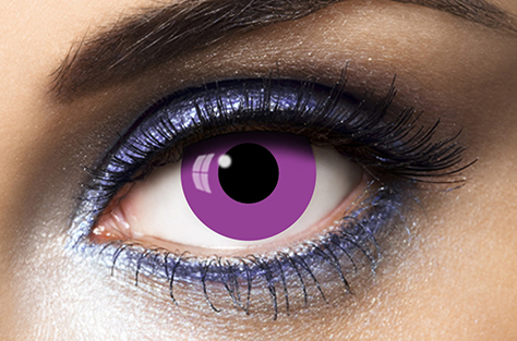 lentilles de contact violette